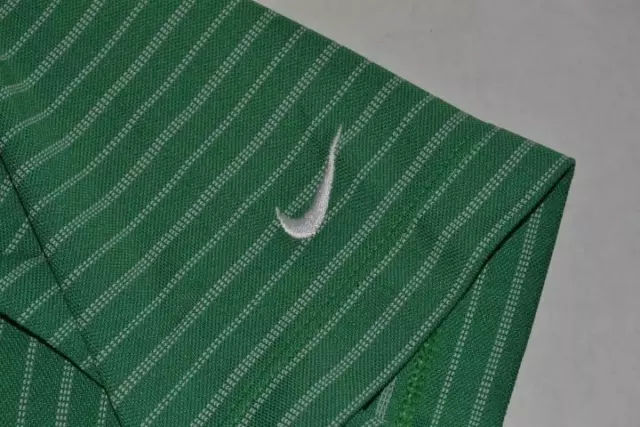 NIKE GOLF GREEN White Striped Dry Fit Polo Shirt Mens Size Large L $15. ...