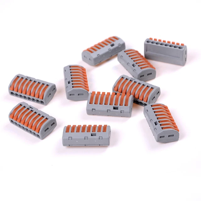 10PCS 8 Pin Universal Compact Wire Wiring Connector Conductor Terminal Block ~F6