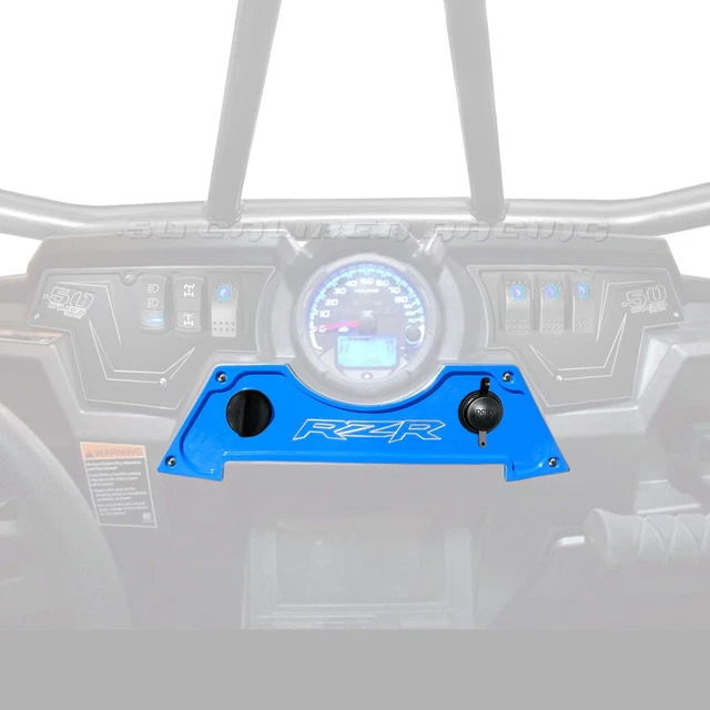Made in USA Custom Center Dash Panel Billet Polaris RZR XP1000 S 900 Turbo Blue