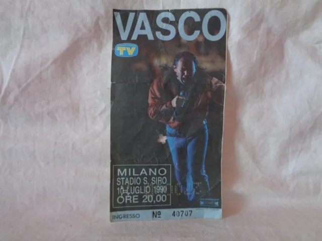 Vasco Rossi Biglietto 10 Luglio 1990 Milano Stadio S. Siro