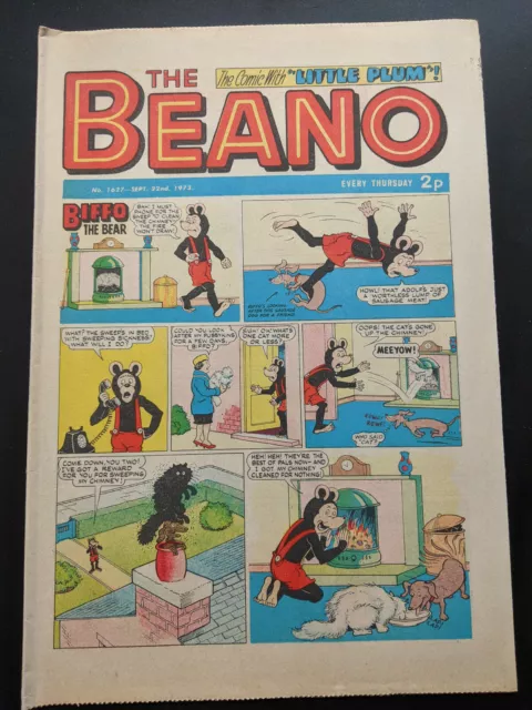 Beano Comic No 1627 September 22nd 1973, Biffo the Bear, FREE UK POSTAGE