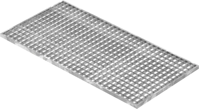Grille Galvanisée Pour Puits De Lumière - Dimensions 490x1090x20 Mm, Acier S235JR - Fabriqué En Allemagne
