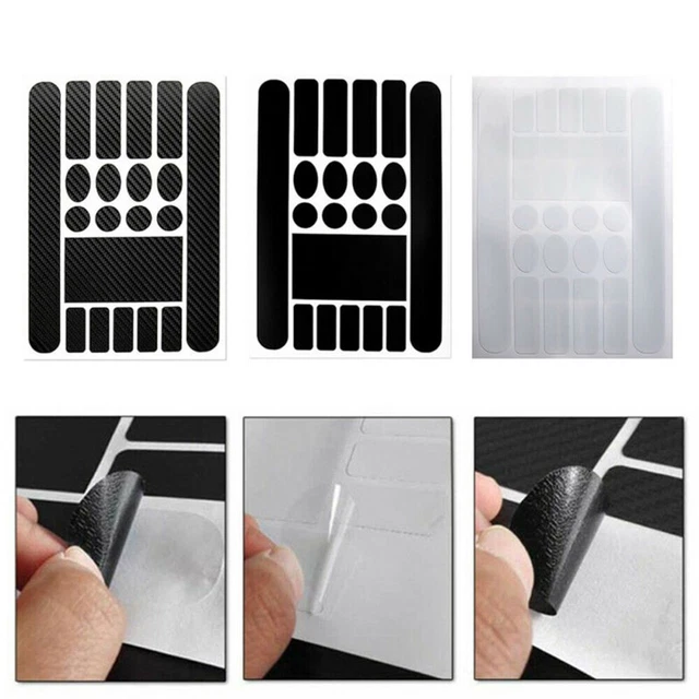 Kit De Protection Pour Cadre De Vélo - 3 Autocollants PVC Motif Fibre De Carbone - Anti-Rayures Et Usure - Pour VTT Et Vélo De Route