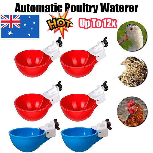 Chicken Automatic Watering Cups Poultry Drinker Waterer Chicken Duck Quail Hens