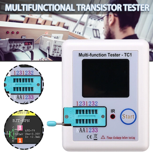 Tester Transistor LCR-P1: Misuratore Di Capacità, Resistenza, Induttanza E ESR - Portatile Con Protezione Anti-bruciatura