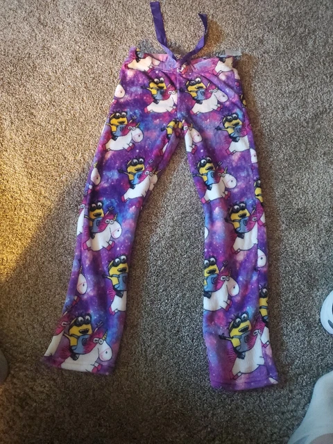 Despicable Me Women's Sleepwear sz  S/CH (4-6) Unicorn Purple Pajama Pants