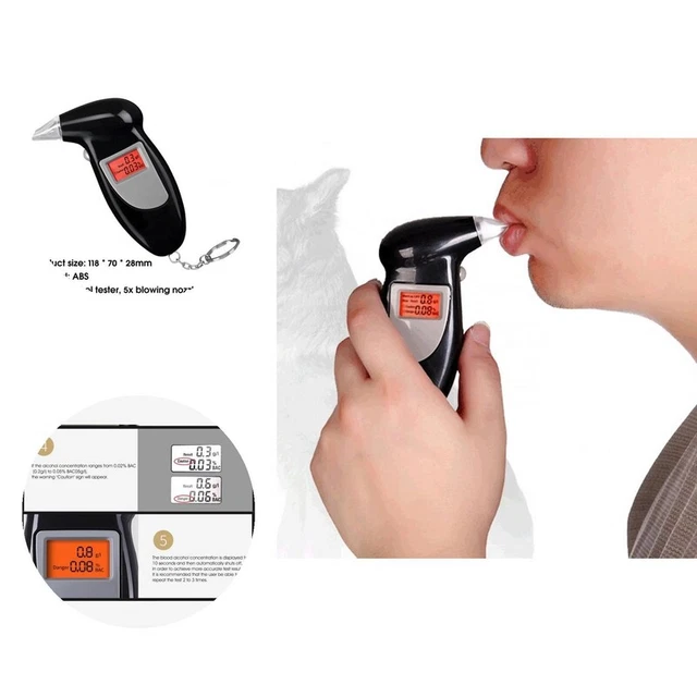 Probador de alcohol largo tiempo de espera detector de soplado de exhalación preciso de exhalación
