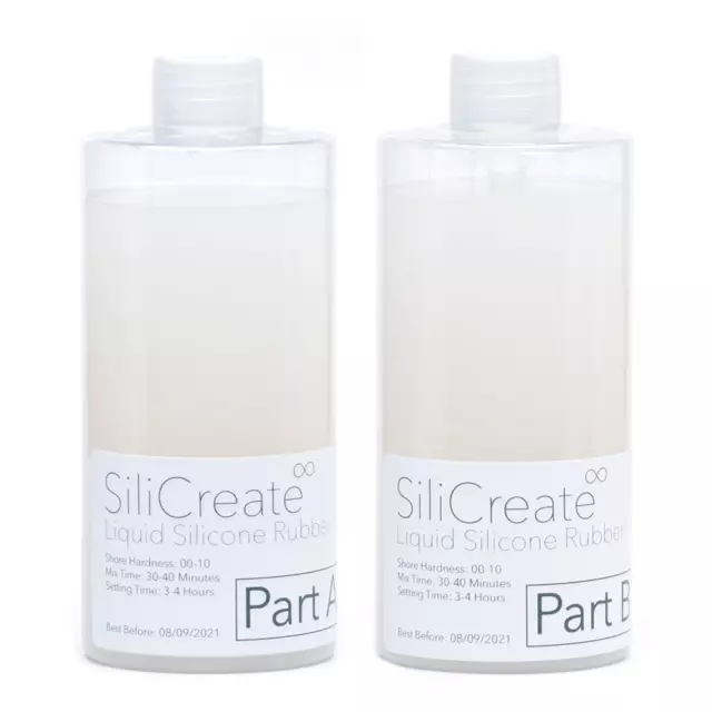 SiliCreate UltraSoft-10 Liquid Silicone Rubber | Prop Making - 1Kg/2Kg/4Kg/10Kg