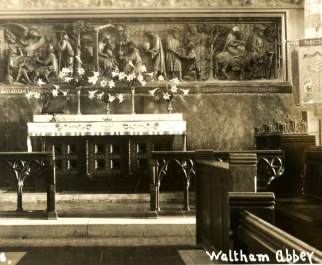Vintage Postcard RPPC Waltham Abbey Essex social religious history #47