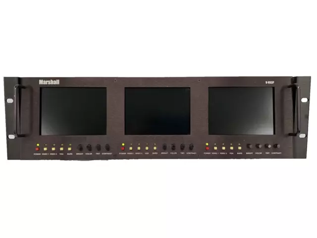 Marshall V-R53P Triple 5" Color LCD Analog Monitor / Rack / No Power Supply
