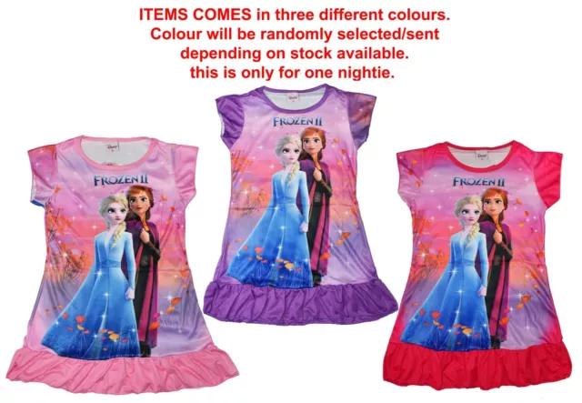 New Pyjamas Summer Girls Disney Frozen Anna Elsa Nighties Sleepwear tops kids