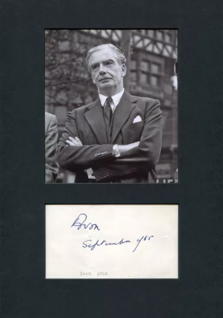 Anthony Eden UK PRIME MINISTER autograph, signed album page mounted