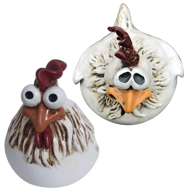 Hen Resin Home Decoration Fence Garden Sculpture Rooster Clip Chicken Statue