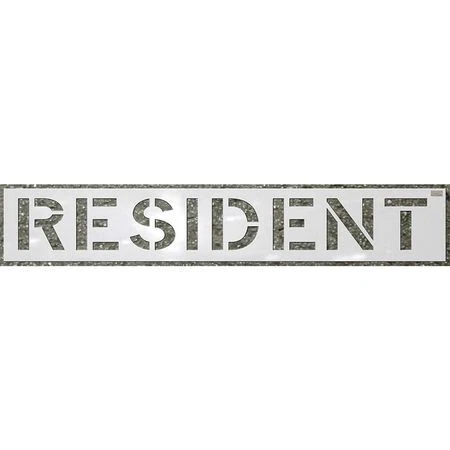 C.H. HANSON 70330 Stencil,Resident,6 x 4 In.