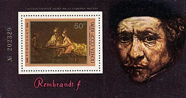Russia 1976 Paintings/ Rembrandt Mnh S/S Judaica, Bible