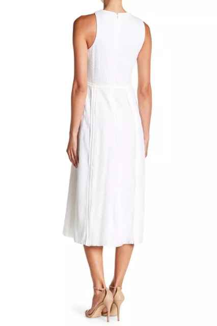 🤍 HUGO BOSS White RUNWAY EDITION Danisa Stretch Lace Cotton Asymmetric Dress 4 2