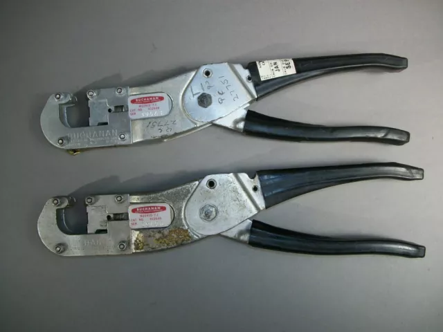 Lot of 2 Buchanan M22910/7-1 Crimp Tools *No Dies Included - USED Good Cond