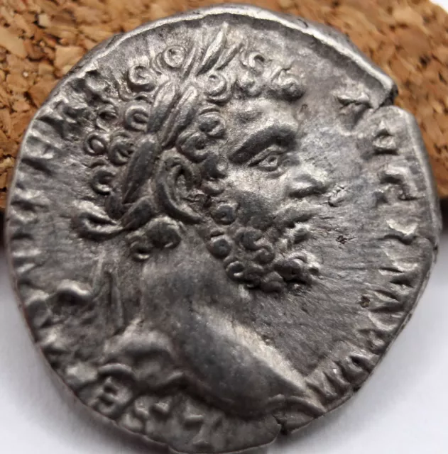 Roman Imperial | Septimius Severus |AR Denarius | 195-196 CE | Mars & War Trophy