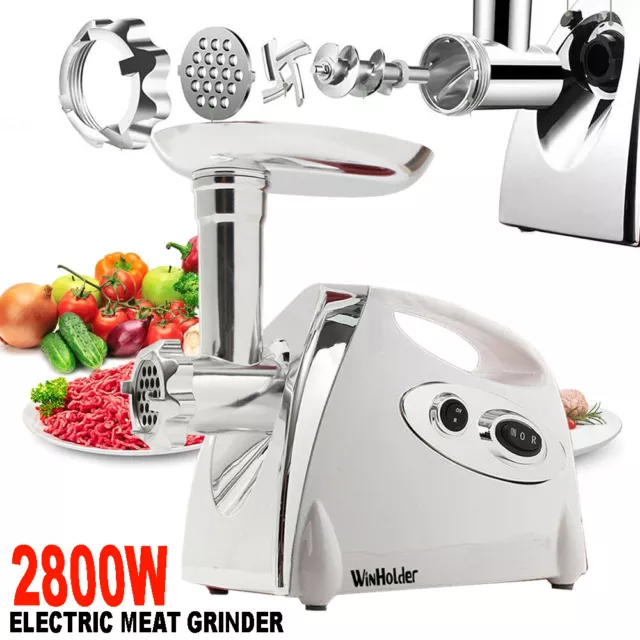 2800W Electric Meat Grinder Household Sausage Stuffer Maker Filler Food Grinding