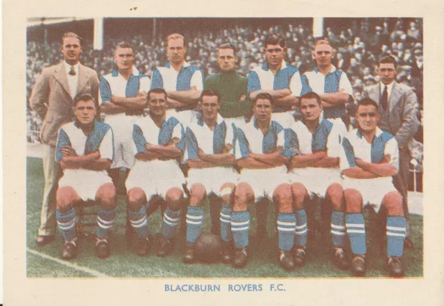 Shermans Pools Searchlight on Famous Teams Trade Card Blackburn Rovers 1938