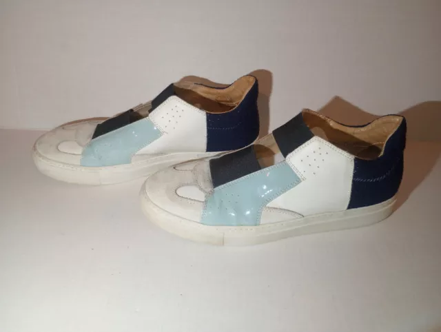 Women's MM6 Maison Margiela Leather Suede Patent Low Trainers Sneakers 39/ US 8