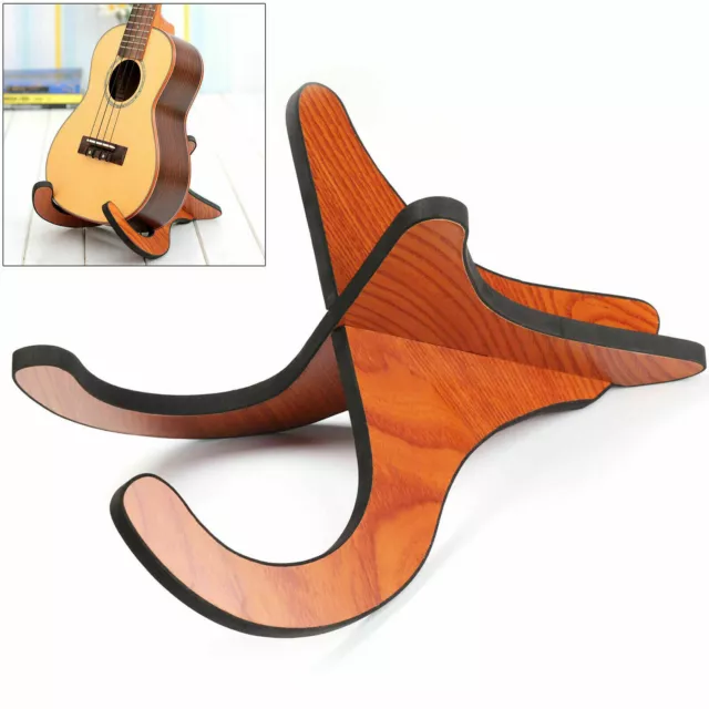 Wooden Shelf Mount Stand Bracket Holder For Mini Guitar Violin Mandolin Ukulele
