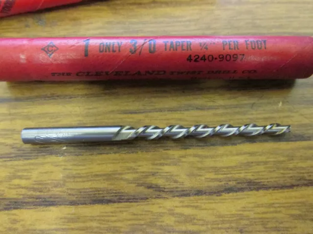 CLEVELAND Size 3/0 HIGH SPEED TAPER PIN MACHINE REAMER