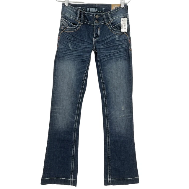 Hydraulic Women Lola Curvy Slim Boot Low Rise Blue Jeans Size 7/8    (W29"xL33")