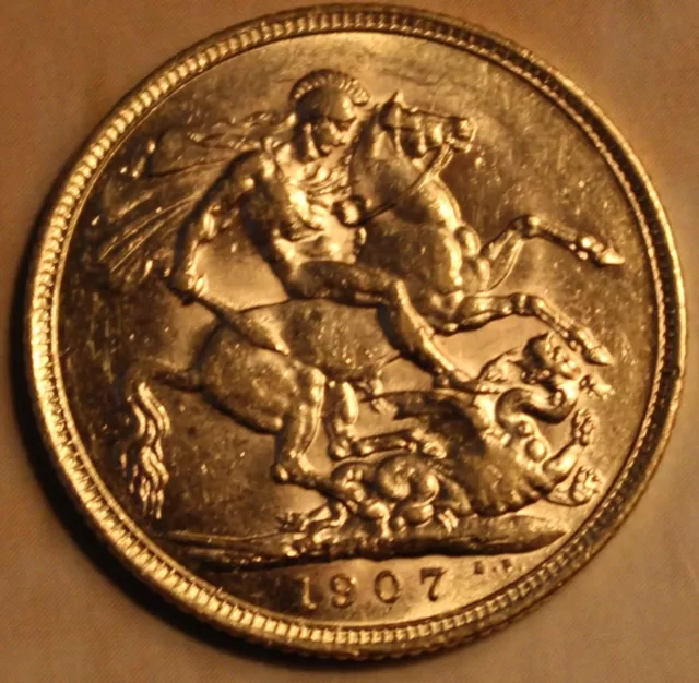 1907 Full Sovereign, Melbourne Mint.