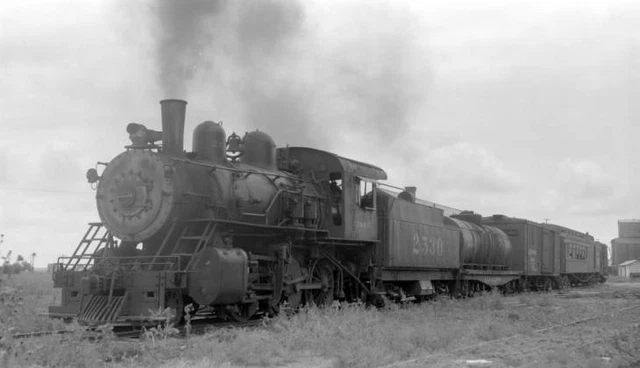 AT&SF SANTA FE Railroad locomotive engine No. 2530 type 2-6-0 OLD TRAIN ...