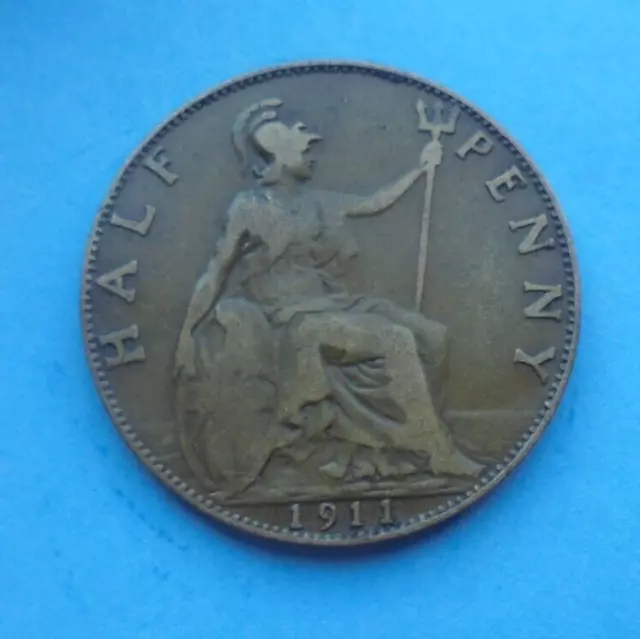 1911, Halfpenny, George V, as shown.