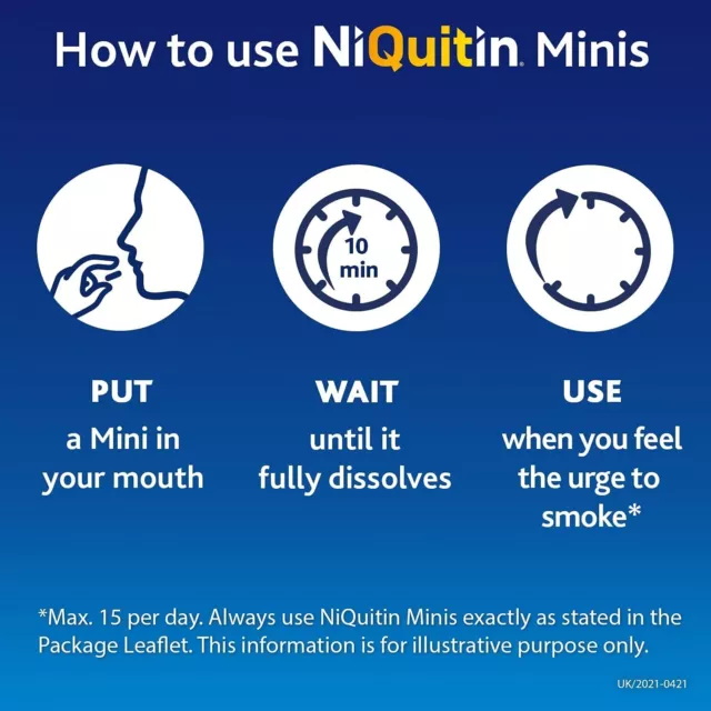 NiQuitin Minis neuwertig 4 mg Lutschtabletten - 60 neuwertige Lutschtabletten (3 Schachteln - insgesamt 180) 2025 3