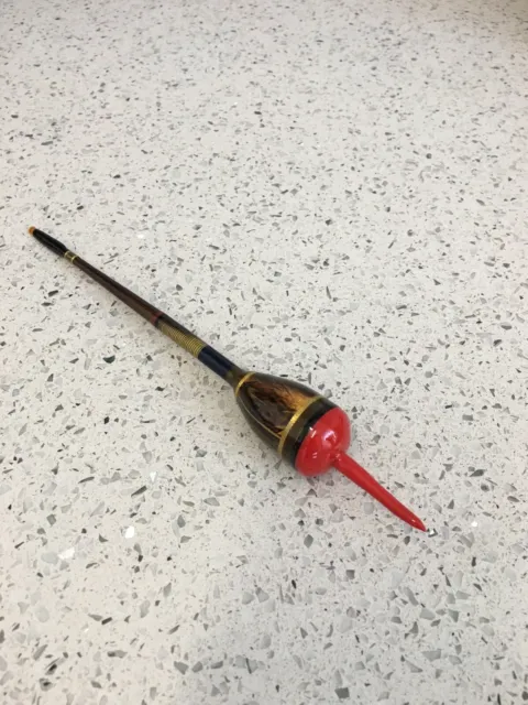 Perch Bobber With Porcupine Quill Stem & Hen & Jungle Cock Feather Inlay.