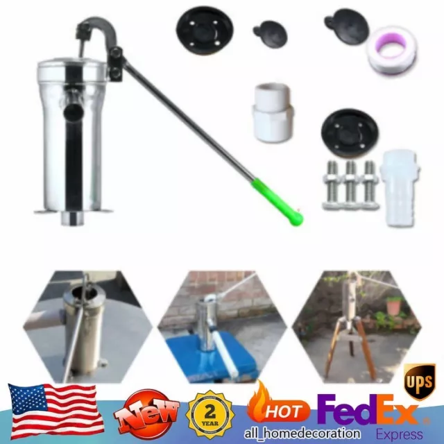 Hand Deep Well Pump Stainless Steel Manual Farm Industrial Work Water Pump Kit