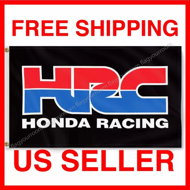 HRC Honda Racing Dirt Bike ATV Banner Flag 3x5 ft Garage Wall Decor Sign Gift