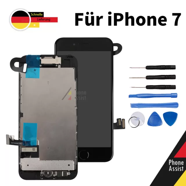 Für iPhone 7 Display Komplett VORMONTIERT LCD 3D TouchScreen Schwarz Homebutton