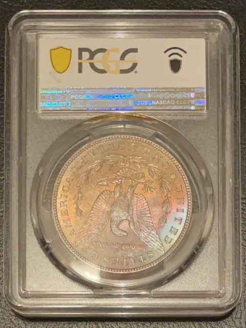 1896 $1 Morgan Silver Dollar PCGS MS63 Toned / Color (w/ Video)