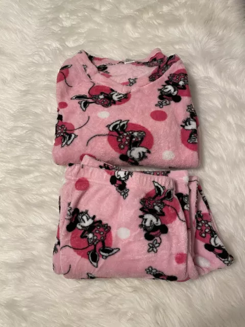 Disney Minnie Mouse Pajamas Womens Size 2X (18W-20W) Pink Two Piece Pajama Set