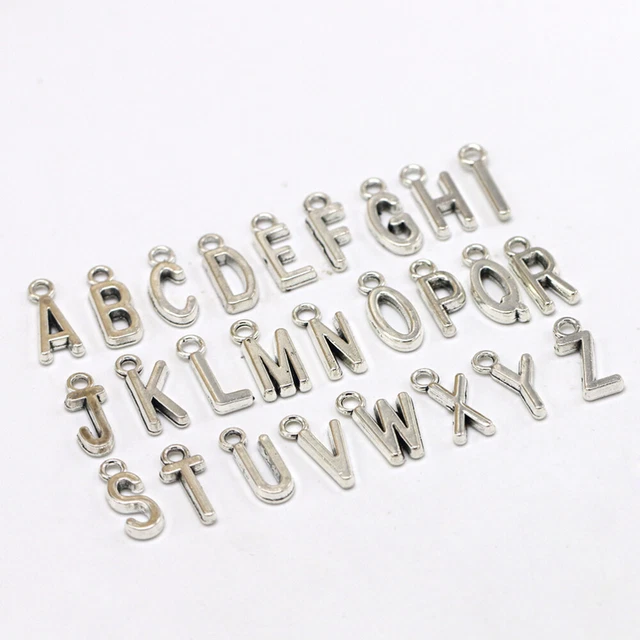 100 pcs Buchstabe k Initial Charme Armband Alphabet Pendent Charme 10