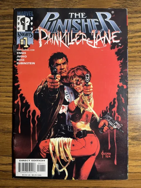 Punisher / Painkiller Jane 1 Joe Jusko Cover Marvel Knights Comics 2001