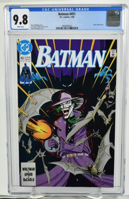 Batman #451 CGC 9.8 (1990) Joker App. Norm Breyfogle Cover DC Comics