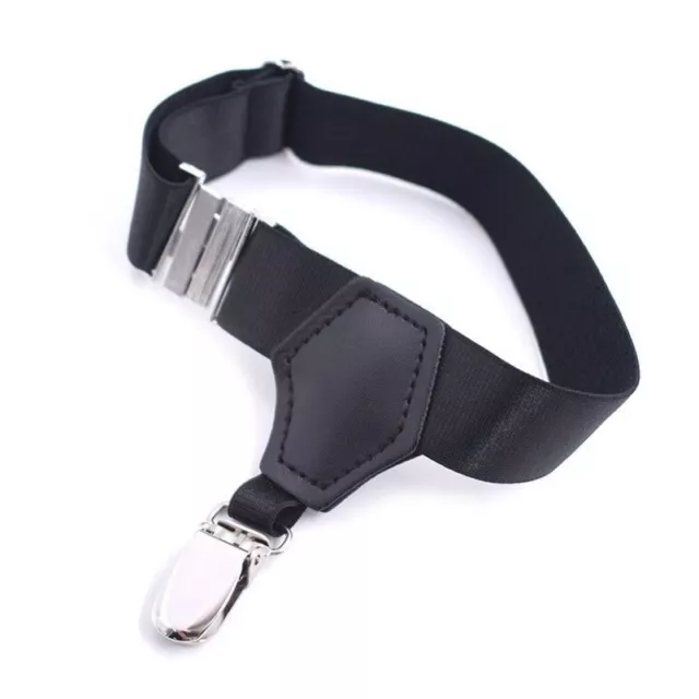 Porte-Jarretelles Double Clip Métal - Anti-Glisse Pour Chaussettes - Ajustable 26-55cm - Noir