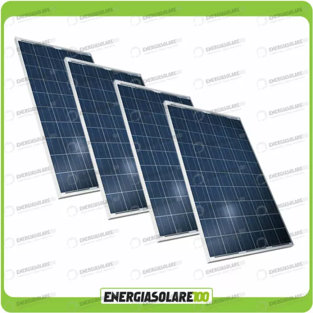 Stock 4 Panneaux solaires photovoltaïques  200W 12V polycristallins Bateau à cab