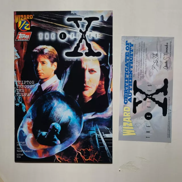The X-Files #1/2, NM-  (Topps Comics, 1996) Wizard Exclusive with COA