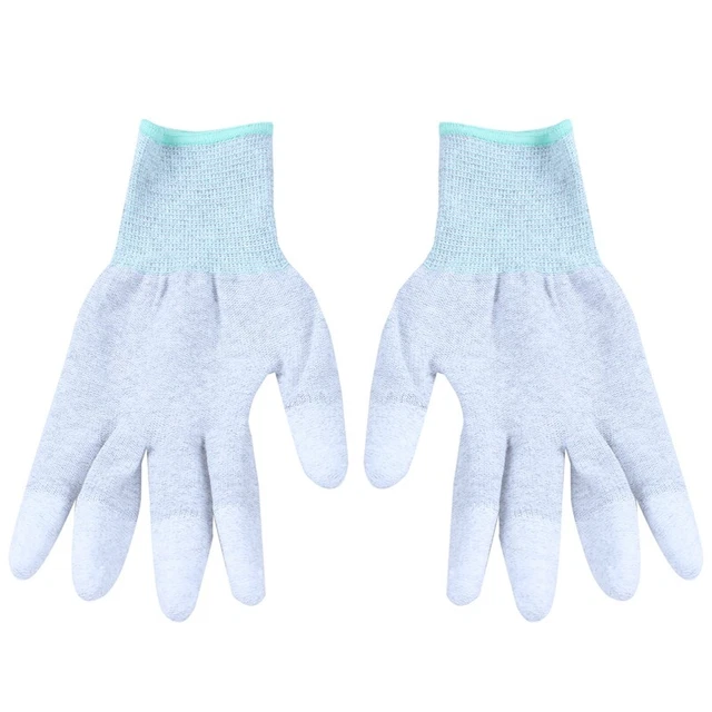 Static  Skid ESD Electronic Labor Working Glove PC Computer Repair Size: M I4h