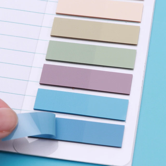 1900pcs Colored Transparent Sticky Index Tabs Students Waterproof Page Markers