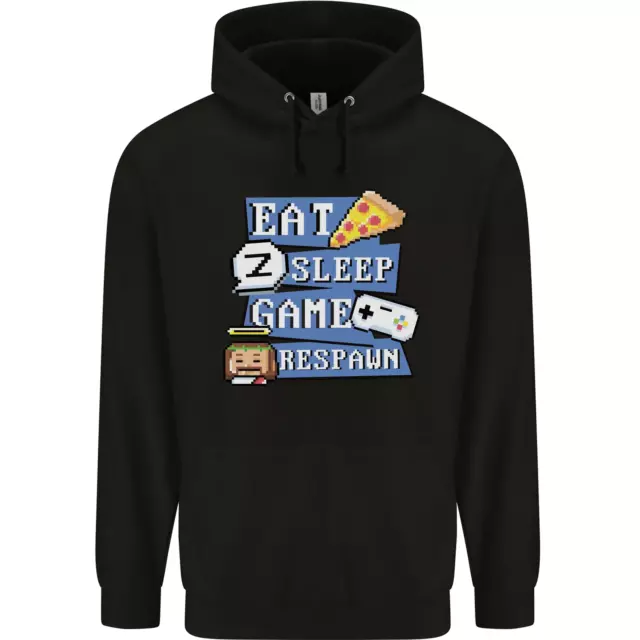 Gioco Eat Sleep Gioco Respawn Gamer Arcade Uomo Felpa