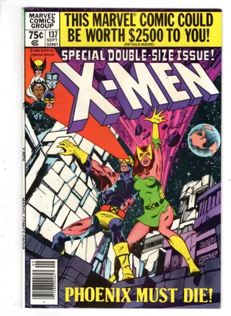 Uncanny X-Men #137 (1980) - Grade 9.2 - Phoenix Must Die - Watcher - Newsstand!