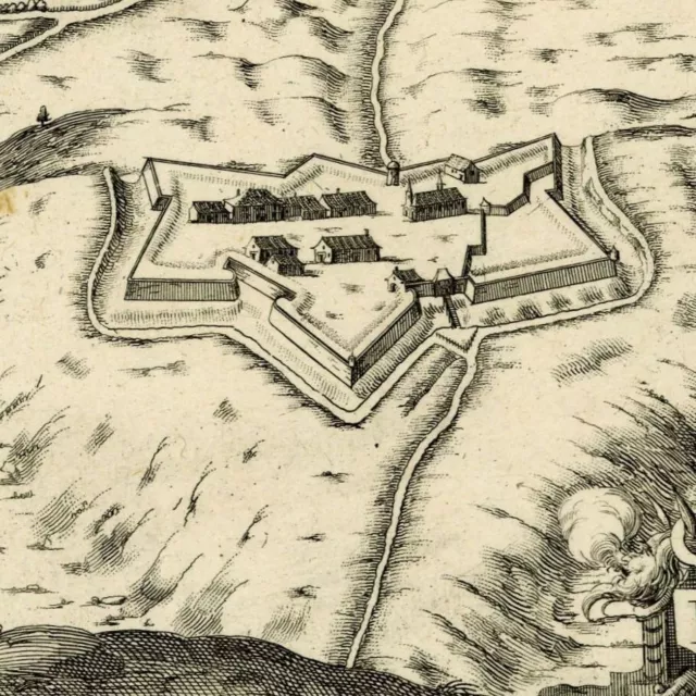 Vue de Puymaure Gap Citadelle - Gravure Nicolas Tassin XVIIe