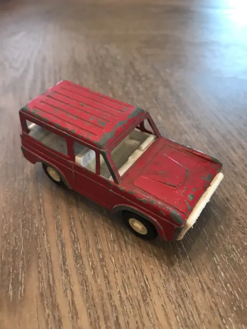 Vintage Tootsie Toy Bronco Metal Red Vehicle Car 1970 Chicago USA